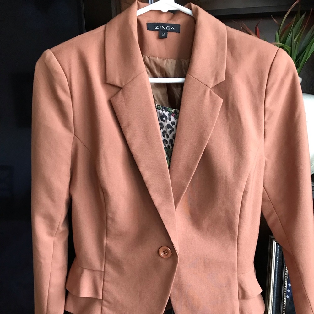 Blazer with ruffle detail!